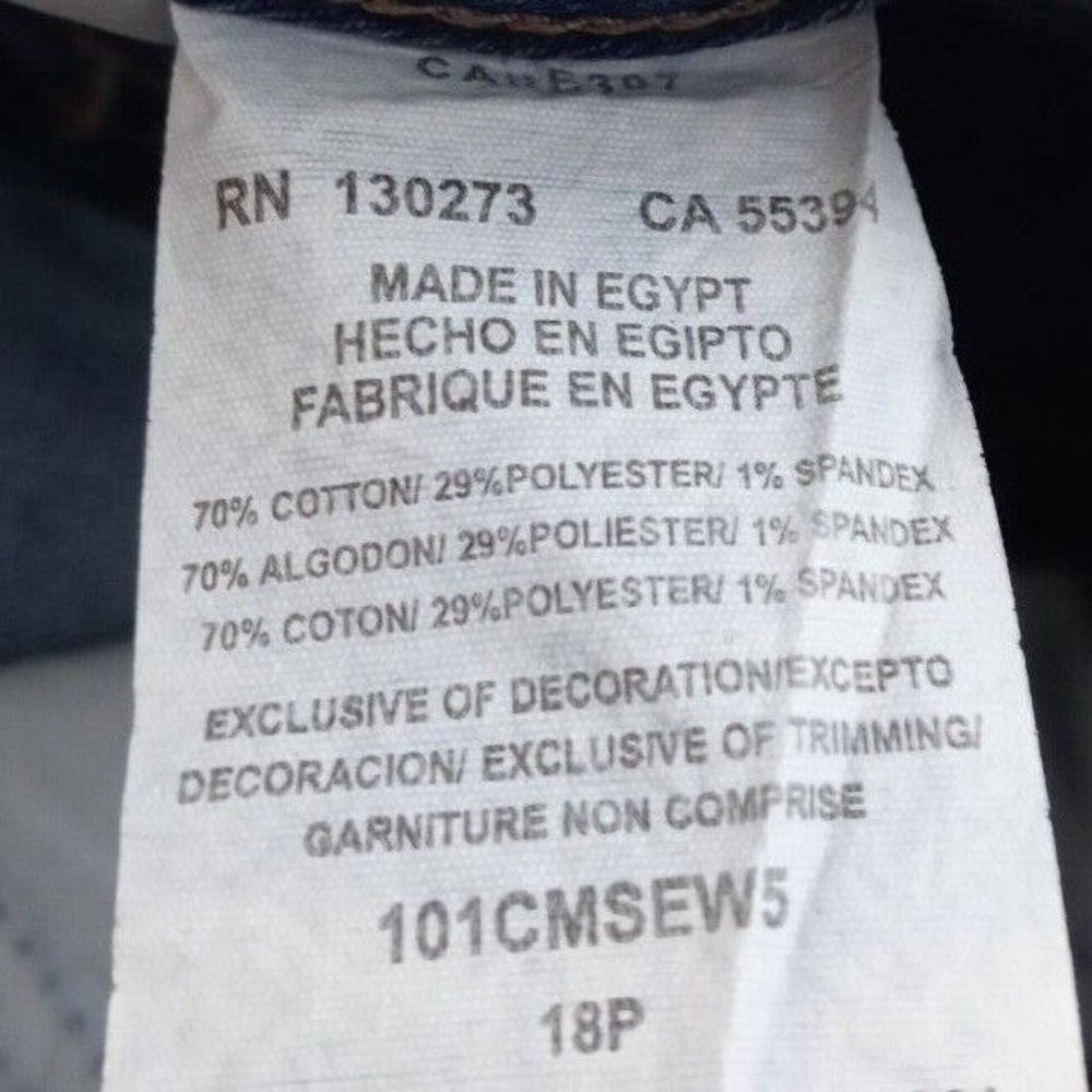 NWT Lee Straight Leg Regular Fit Distressed Whiskered Jeans Size 18P Inseam 25" - Picture 10 of 11